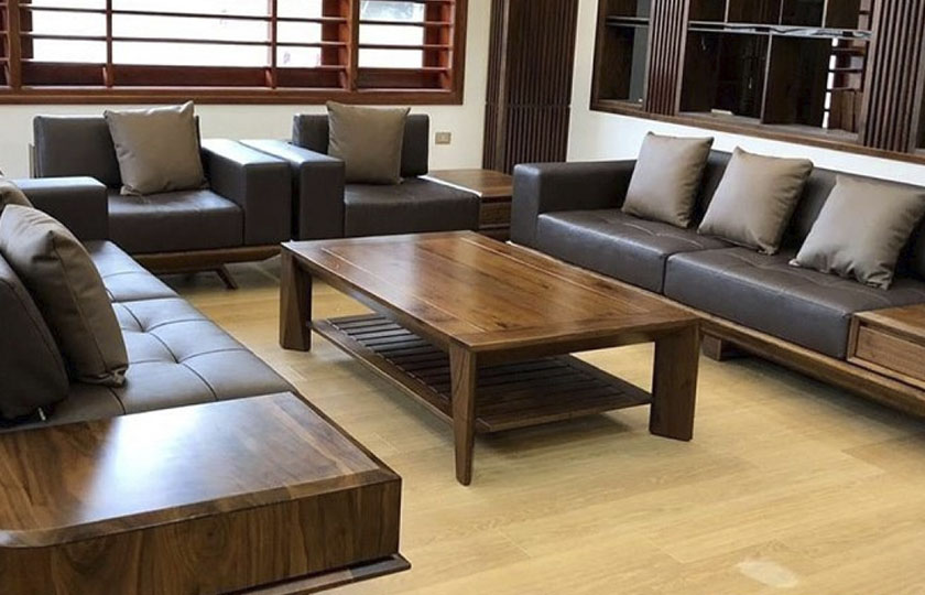 Các mẫu bàn gỗ sồi phòng khách