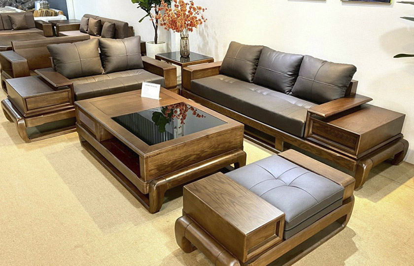 Sofa gỗ sồi giá rẻ chính hãng