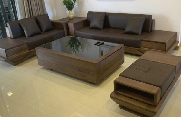 sofa gỗ sồi