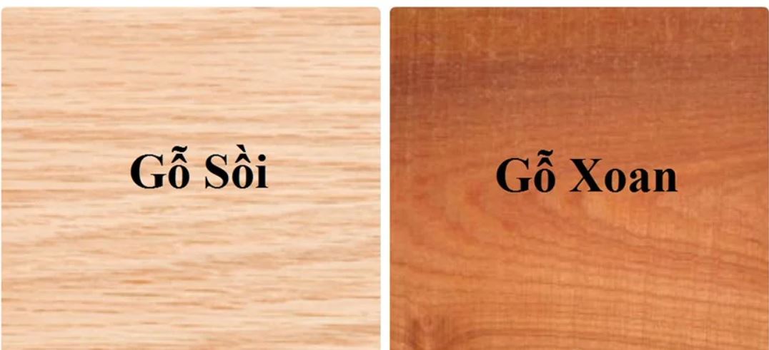 So sánh gỗ sồi và gỗ xoan đào
